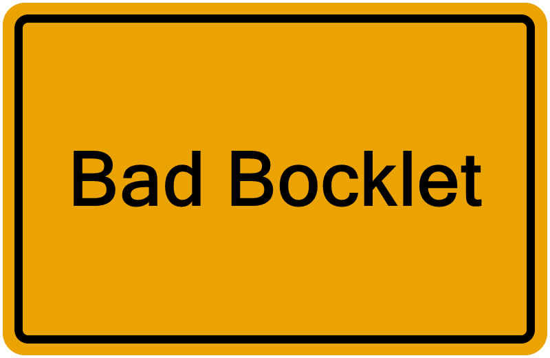 Handelsregisterauszug Bad Bocklet